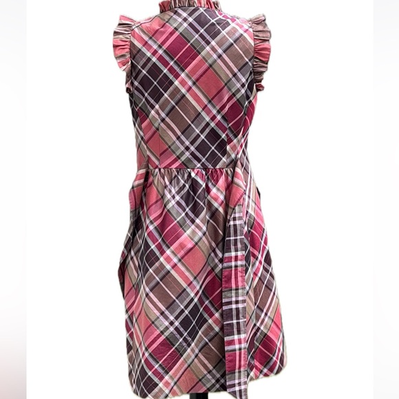 Ted Baker Sleeveless Tuxedo Dress Plaid - excellent condition - Picture 4 of 8